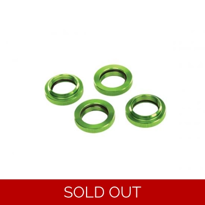 X-MAXX Spring retainer (adjuster) green-anodized aluminum GTX shocks (4) (assembled with o-ring)